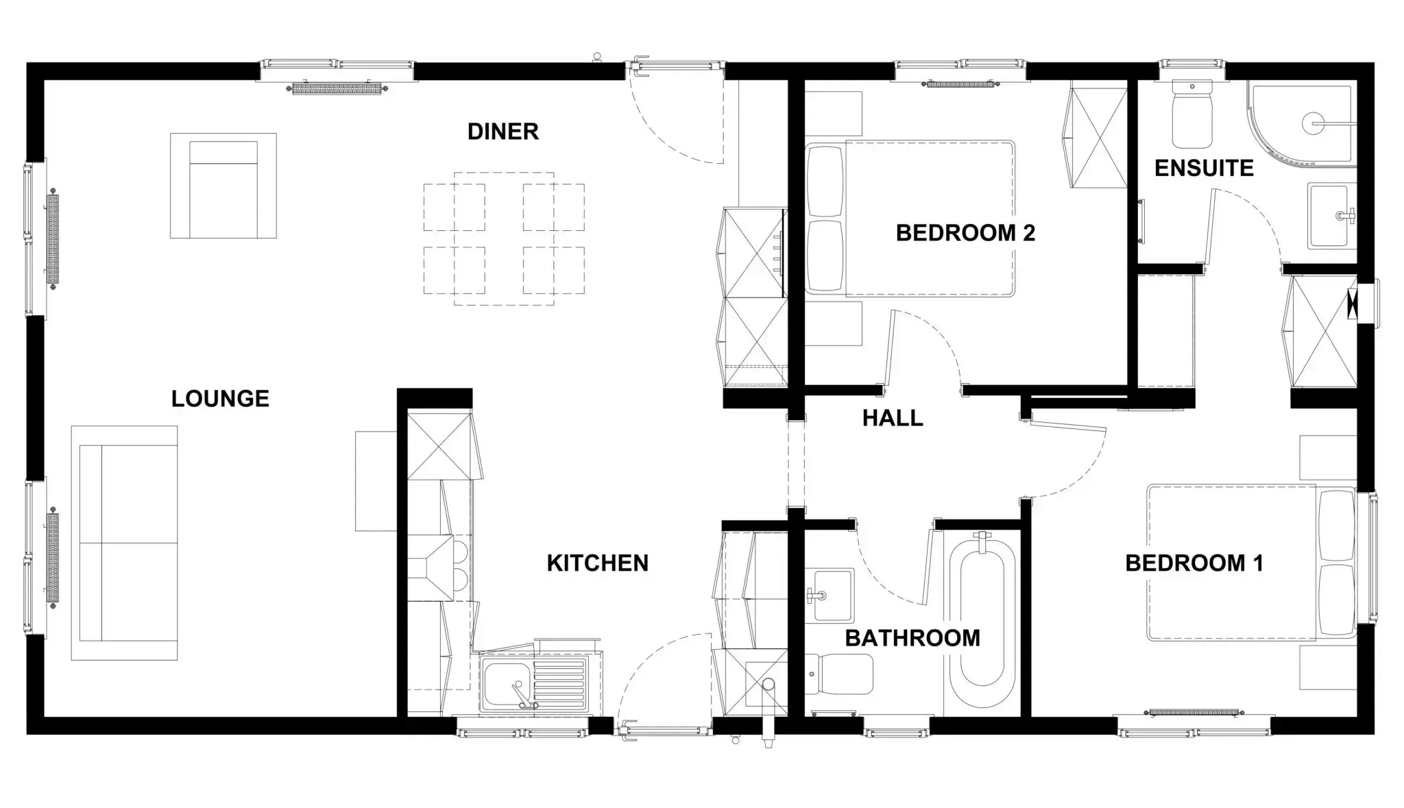 Floorplan for Foxton