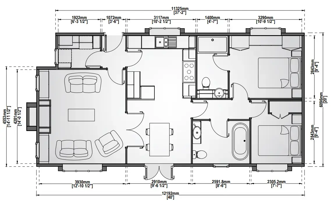 Floorplan for Cardigan Cottage
