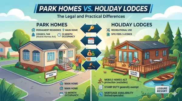 Member contribution for Park Homes vs. Holiday Lodges: The Legal and Practical Differences.